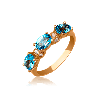 Золотое кольцо с топазом 312010
