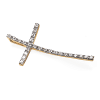 Золотой крест с бриллиантами Р0365