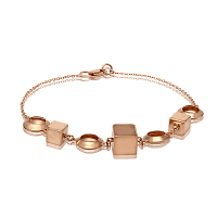 Золотой браслет с кубиками 029972