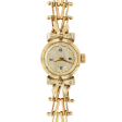 Золотий годинник жіночий з стильним золотим браслетом 036189 детальне зображення ювелірного виробу