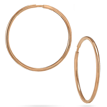 обзорное фото Золотые серьги кольца 029052 Золотые серьги без вставок обзорное фото Золотые серьги кольца 029052  Золотые серьги без вставок