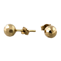 обзорное фото Золотые серьги-гвоздики 102021 Серьги без камней обзорное фото Золотые серьги-гвоздики 102021  Серьги без камней