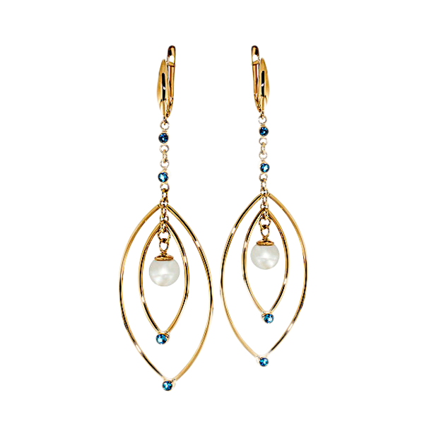 Серьги с жемчугом 480002 детальное изображение ювелирного изделия Золотые серьги с жемчугом Серьги с жемчугом 480002 детальное изображение ювелирного изделия Золотые серьги с жемчугом