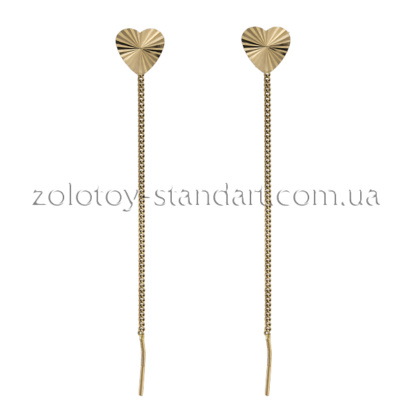 Серьги цепочки протяжки 100101 детальное изображение ювелирного изделия Виды золотых серег Серьги цепочки протяжки 100101 детальное изображение ювелирного изделия Виды золотых серег