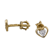 обзорное фото Золотые серьги 80302 Серьги без камней обзорное фото Золотые серьги 80302  Серьги без камней