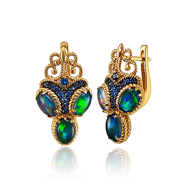 сережки золотые с опалом в золоте 585 пробы сережки золотые с опалом в золоте 585 пробы