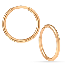 обзорное фото Золотые серьги кольца 029050 Золотые серьги без вставок обзорное фото Золотые серьги кольца 029050  Золотые серьги без вставок