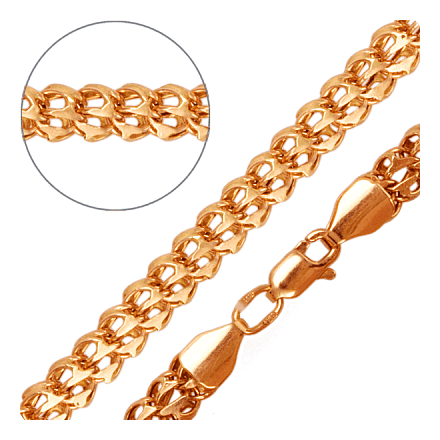 Изысканный золотой браслет с плетением "Венеция" 