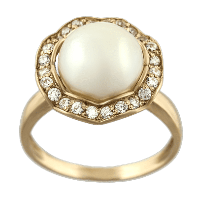 кольцо с белым жемчугом. купить в украине