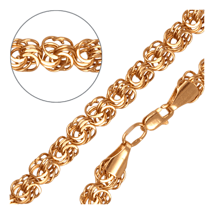 золотой браслет с плетением "Роза" фото