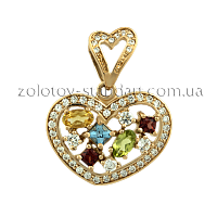 Золотой подвес с хризолитом 422554