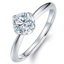 обзорное фото Помолвочное кольцо из золота с бриллиантами 030955  Золотые кольца для помолвки с бриллиантом