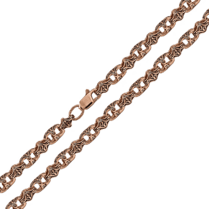 обзорное фото Мужская цепь из красного золота 038618  Золотые цепочки мужские
