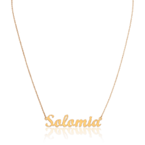 обзорное фото Колье на шею золотое с именем Solomia 033217  Именные золотые колье