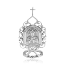 обзорное фото Серебряная икона Спас Нерукотворный 035942  Иконы серебро