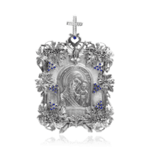 обзорное фото Икона Казанская из серебра 035969  Иконы серебро