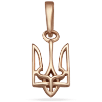 обзорное фото Золотой подвес Герб 130229  Золотой кулон Герб Украины