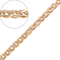 обзорное фото Золотая цепочка Нонна с белым 9601801-4  Золотые цепочки Нонна